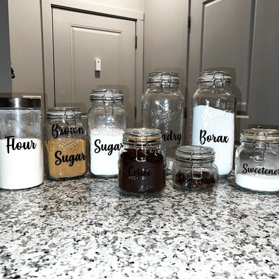 Custom Pantry Organisation Kitchen Labels Custom Kitchen and Pantry ...