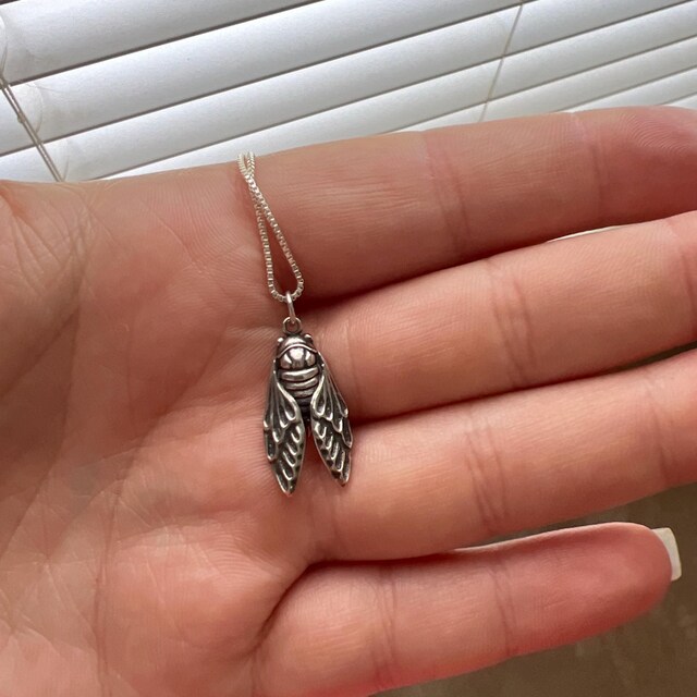 Ciondolo Cicada Ottone Vintage Epoca Repubblicana - Foto 10