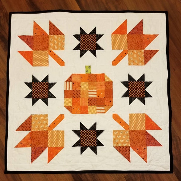 Pumpkin Mini Quilt PDF Quilt Pattern, Instant DOWNLOAD - Etsy