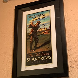 St. Andrews Old Course Golf Art Print: British Open Poster - Etsy