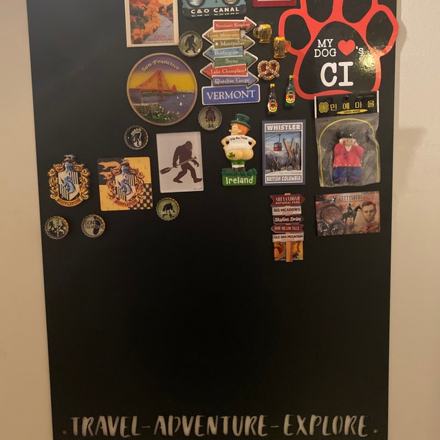 Travel Magnet Board Travel Adventure Explore Metal Wall Board