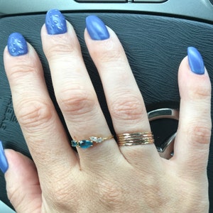 Super Thin 14k Gold Stackable Rings thin ring midi ring | Etsy