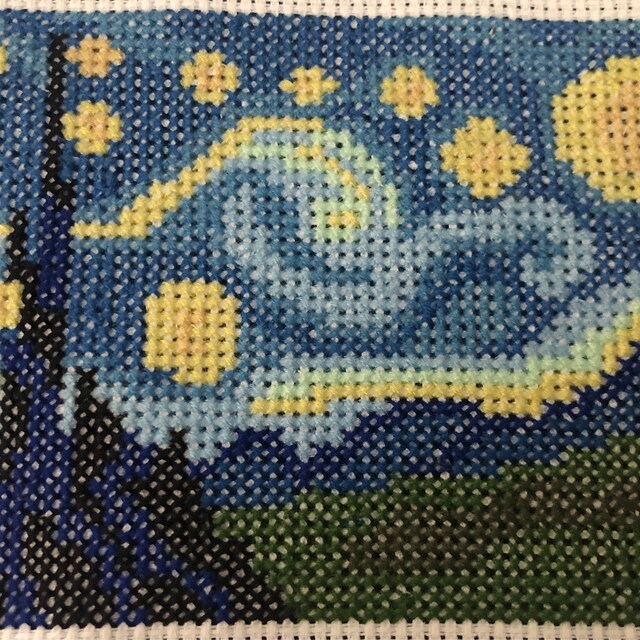 星月夜様 星月夜のミニクロスステッチパターンPDF、小さなミニアート