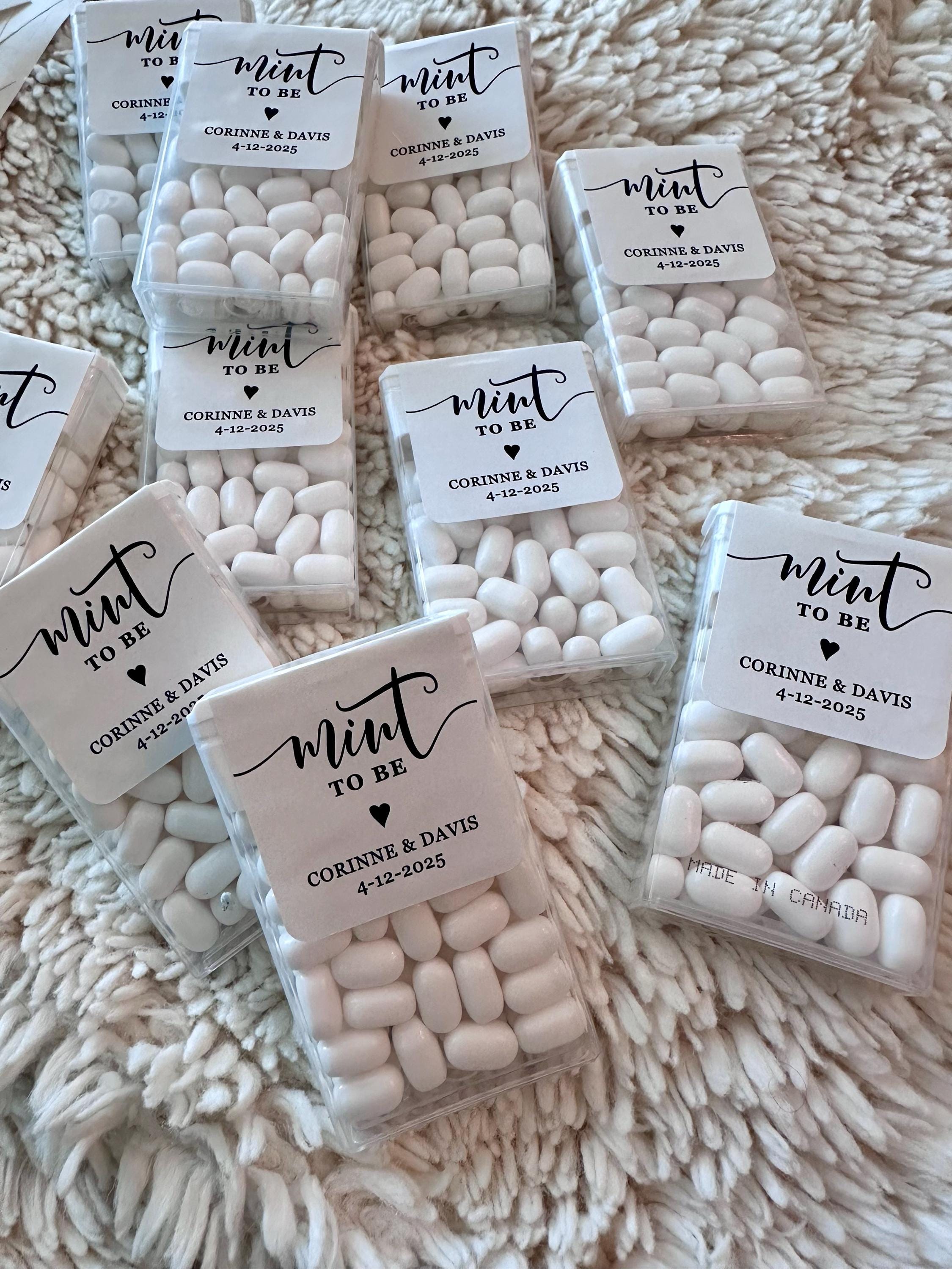 Gold Foil Personalized Mint to Be Wedding Favor Sticker, Custom Candy Label. Bridal Shower Gift with Silver / Rose Gold. MINTS NOT INCLUDED!