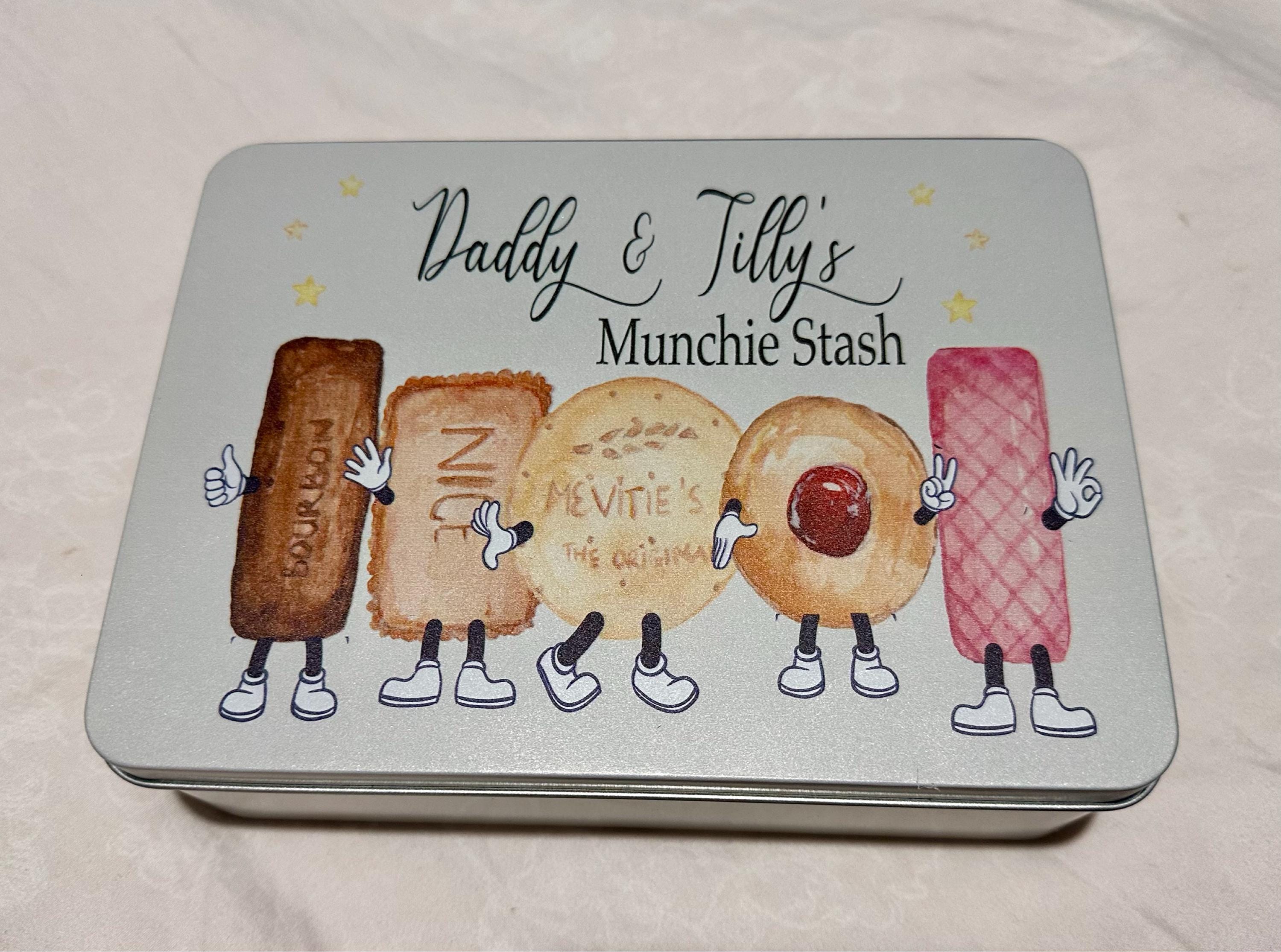 Personalised biscuit tin, biscuits, cookies, girlfriend, gift for her, him, Mother's Day, Father's Day, Mum, Dad, Grandparent, Grandma, Gran