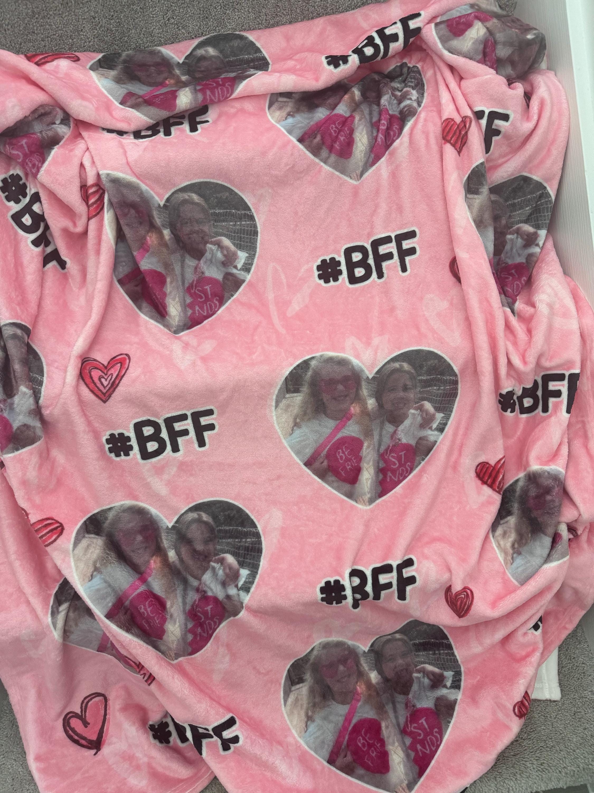 Besties Custom Gifts, Custom Photo Besties Blanket, Personalized Best Friends Gift, Gift For Best Friend, Gift For Besties, BFF Gift