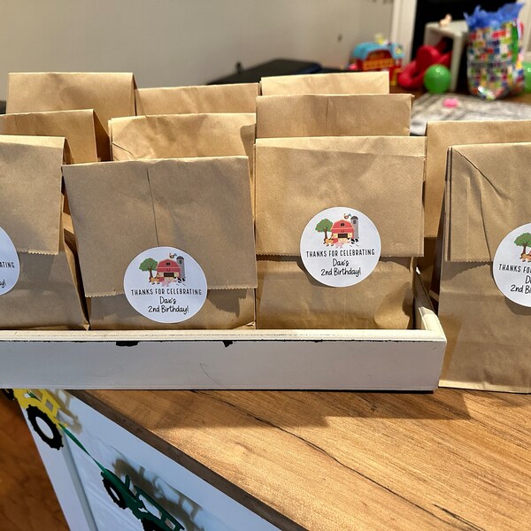 Farm Stickers, Barn Labels, First Birthday, Farm Theme, Farm Favors ...