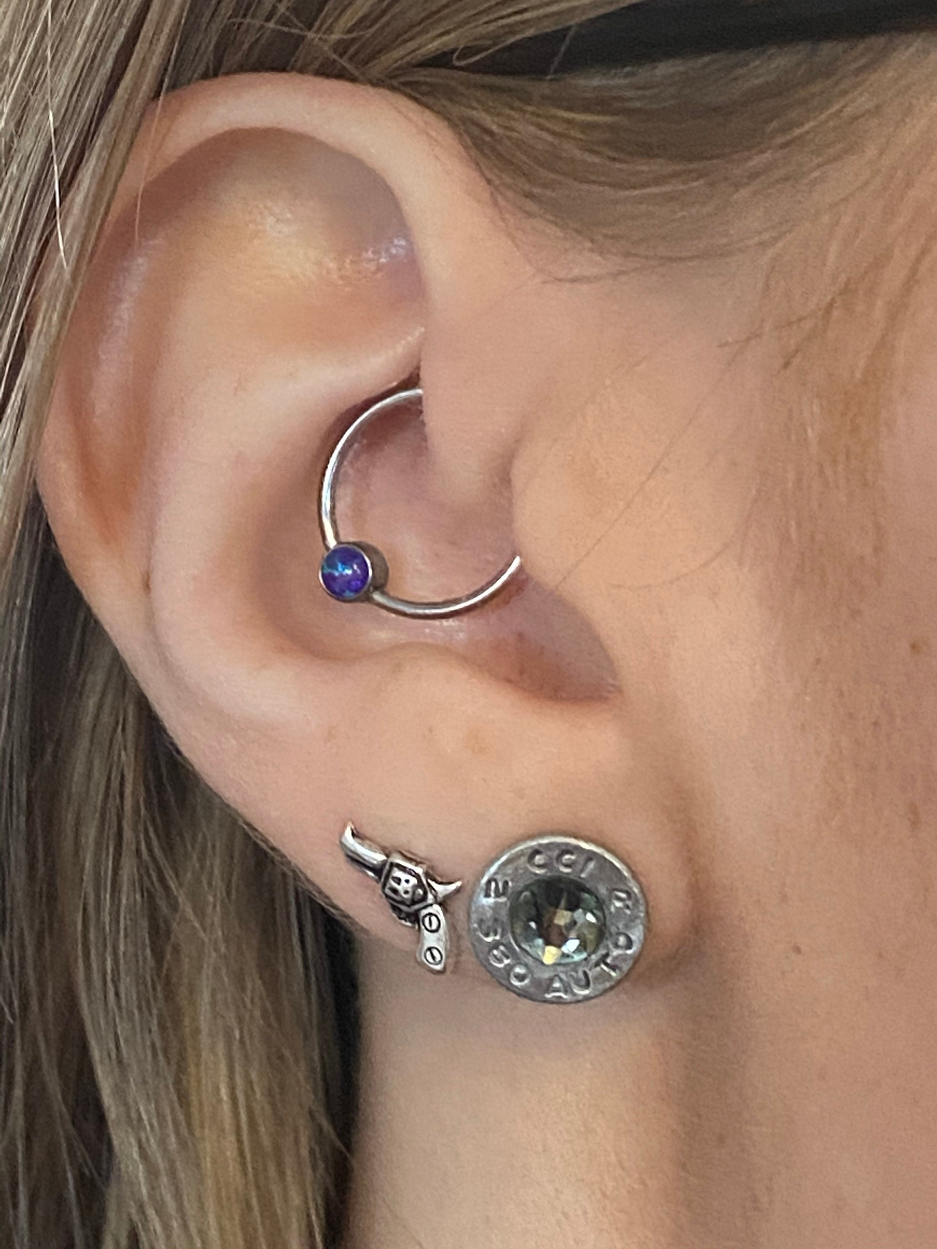 Revolver Gun Earrings in Sterling Silver, Gun Stud Earrings, Pistol Earrings, Tiny Studs, Cowgirl Studs, Revolver Earrings, Western Earrings