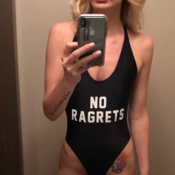 Custom Text Personalized Swimwear. Custom Swimsuit. Bathing Suit