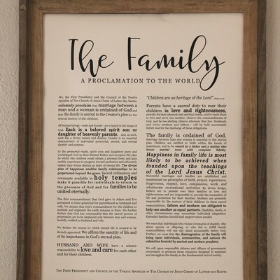 Family Proclamation Print on Premium Paper Modern Emphasized LDS - Etsy