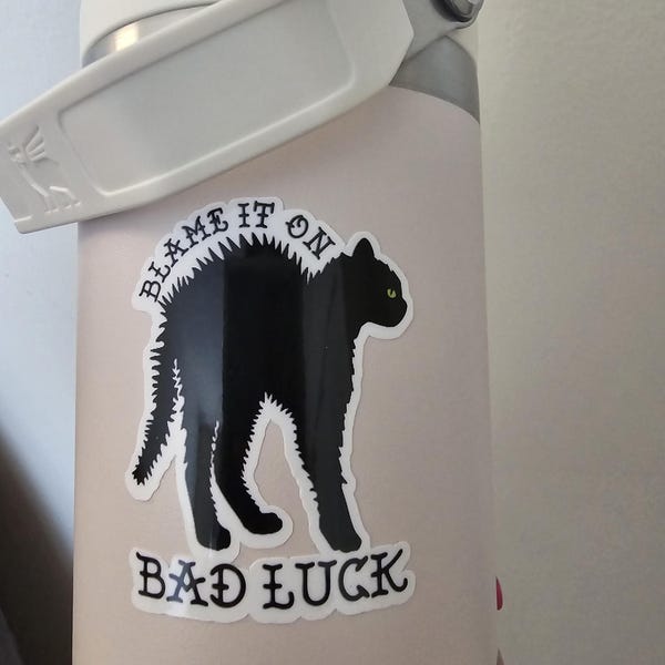 Bayside Blame It On Bad Luck Lyrics Bayside Vinyl Sticker, Blame It on Bad Luck Lyrics, Black Cat - Etsy