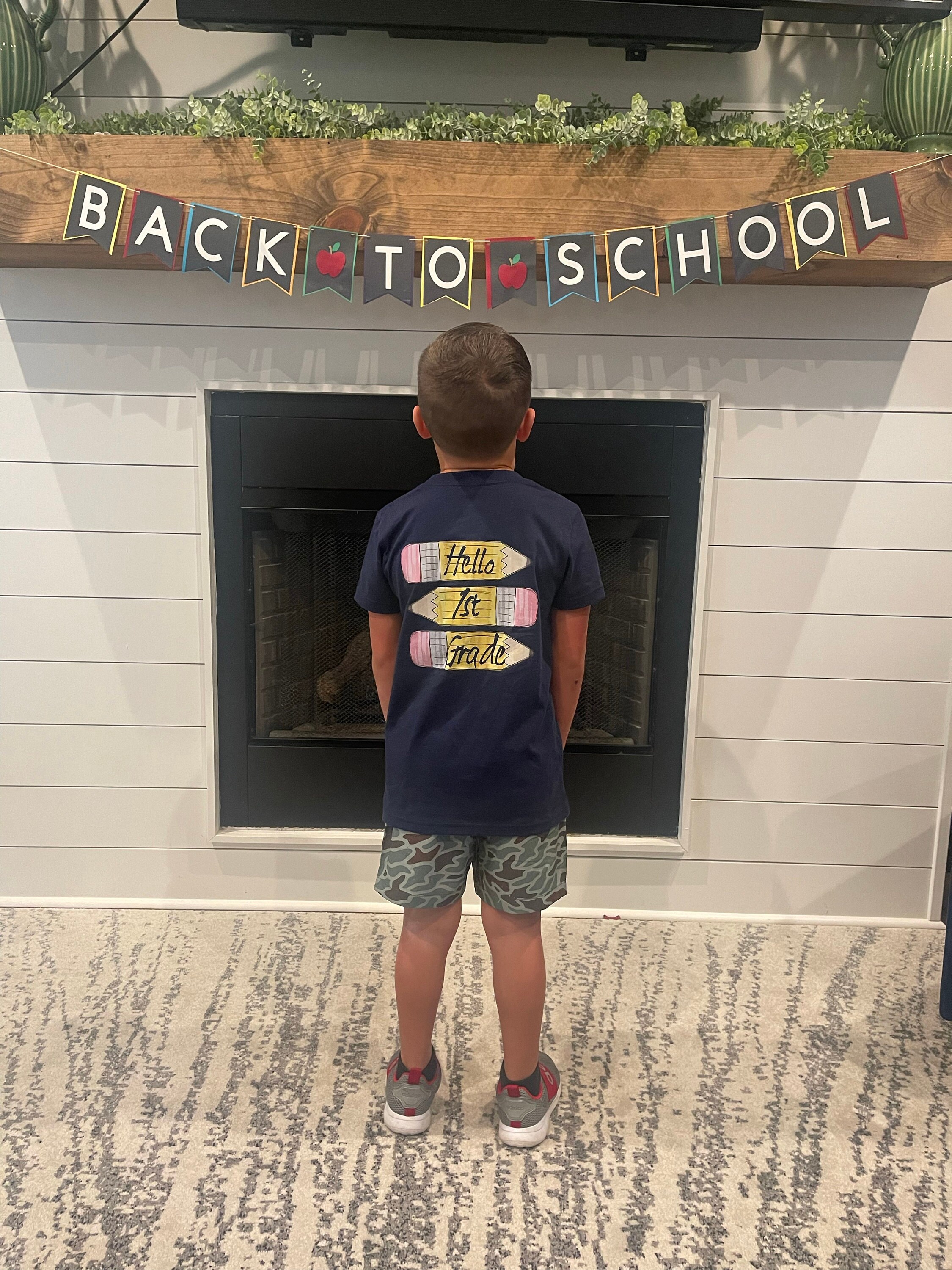 Boys back to school shirt, monogram school shirt, first day of school shirt, boys monogram preK shirt, pencil monogram