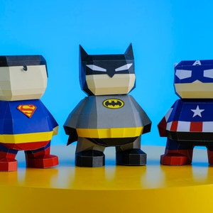 DIY Superhero PDF Template Comic Character 3D Papercraft | Etsy