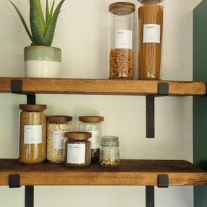 Rustic Shelf With Down Brackets & Fixings - Etsy