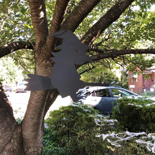 Decoración Exterior De Halloween árbol Colgante Decoración Bruja Halloween Bruja Black Cat Decoración Del Patio De Halloween Jardín De Halloween Scary Hanging Bats - México