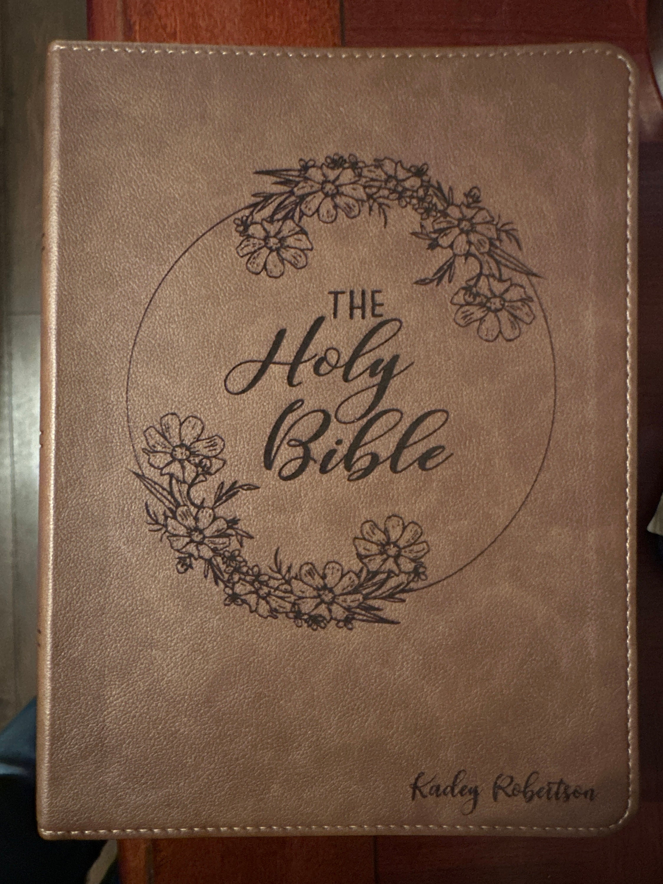 Personalized KJV Bible: Create Your Own Custom Engraved Design with a Designer, Large Print Red Letter Wide-Margin King James Holy Bible
