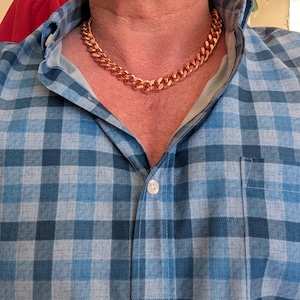 Heavy Tick Pure COPPER Chain 24" / 13mm Stylish, Elegant, Shiny, High Quality