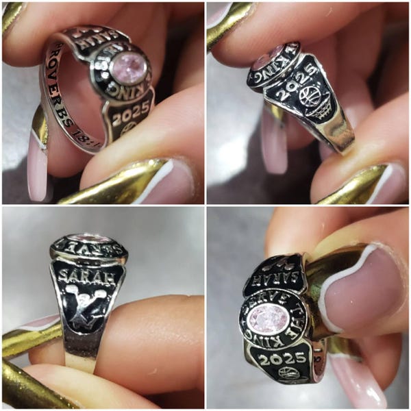 Women's Class Ring Fully Customized for High School and College Grads ...