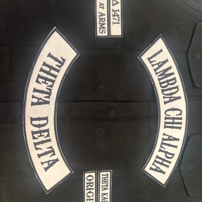 Custom Embroidered Motorcycle Club Patch Set - Top and Bottom Rocker Biker MC Sew-On Patches