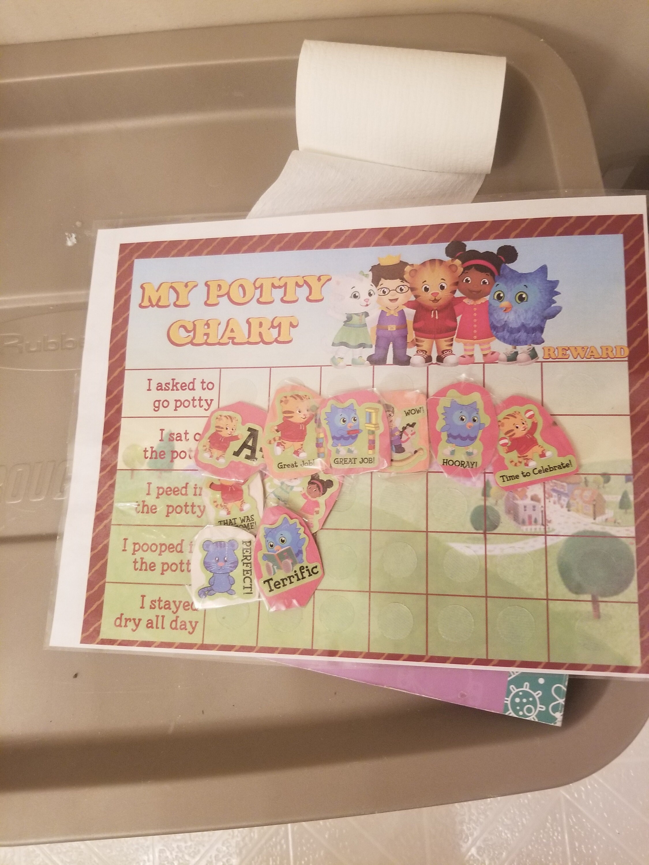 Free Daniel Tiger Potty Chart