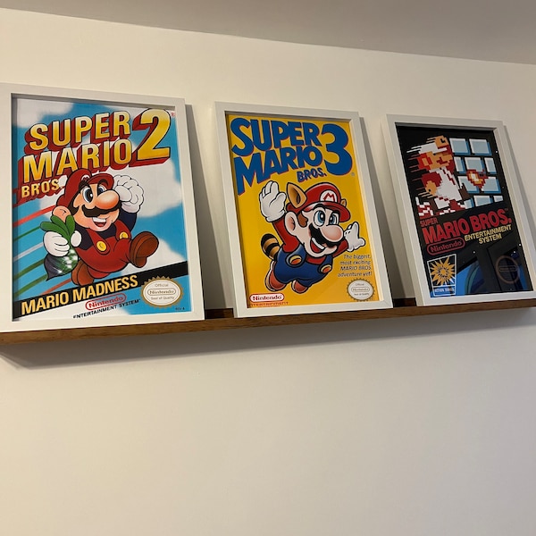 Super Mario Bros 1 2 3 Nintendo NES Poster - Size A4 / A3 / A3+ - Retro ...