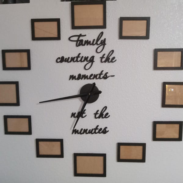Large Wall Clock Modern, Wall Clock With Frames Pictures, Wall Clock ...