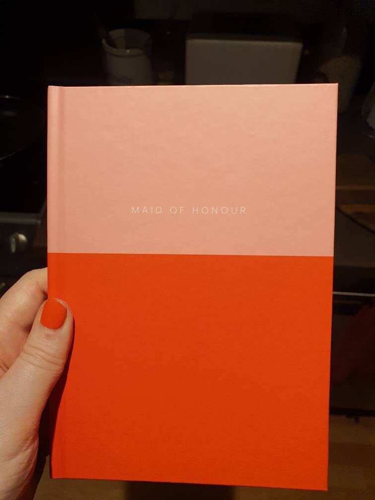 Personalised Name Hardback Notebook, Size A5 or A4, 128 pages, Colourblock Design, Custom Journal, Line, Graph or Plain Paper | Gift for Her