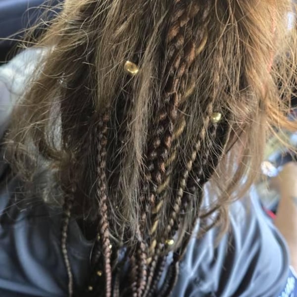 Clip in Braids Brown Ombre, Boho Chick Hair Extension, Viking ...