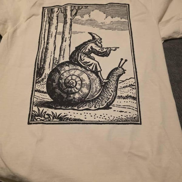 Retro Medieval Snail Rider T-shirt, Vintage 90s Renaissance Fantasy Tee ...