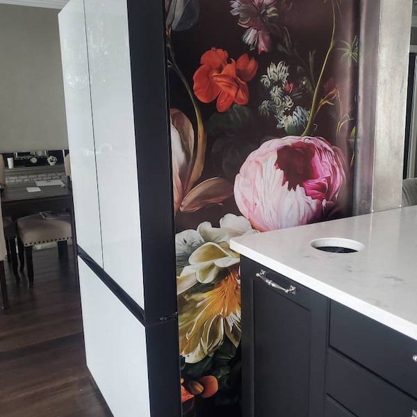 Magnetic Fridge Wrap, Refrigerator Wrap Vinyl Side by Side, Custom ...