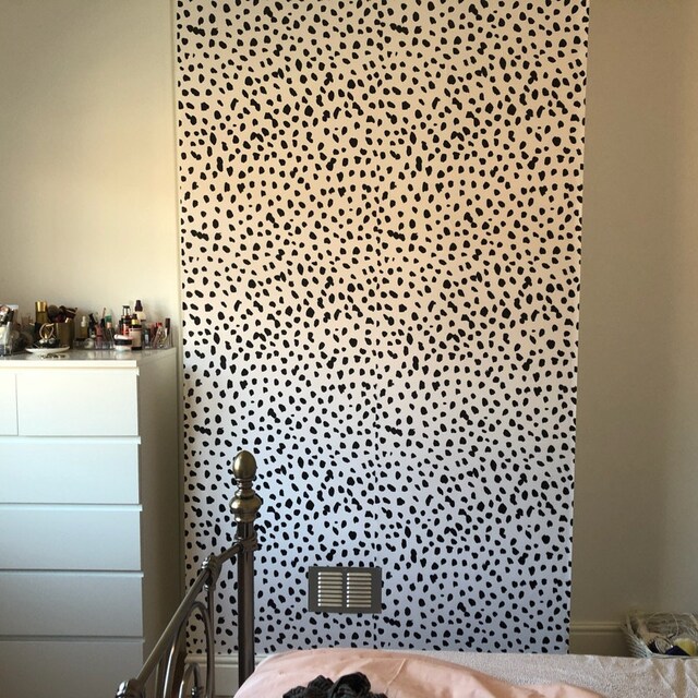 Dalmatian removable wallpaper / cute self adhesive wallpaper / Etsy