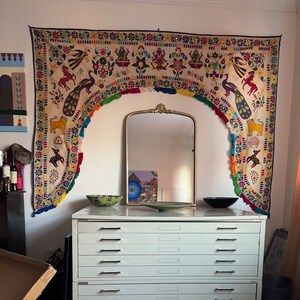 Lot de 2 tentures murales banjara ethnques multcolores, tapssere
