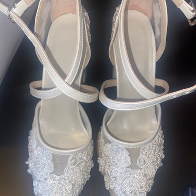 Pearl-guipure Embellished Criss Cross Bridal Shoeswedding - Etsy