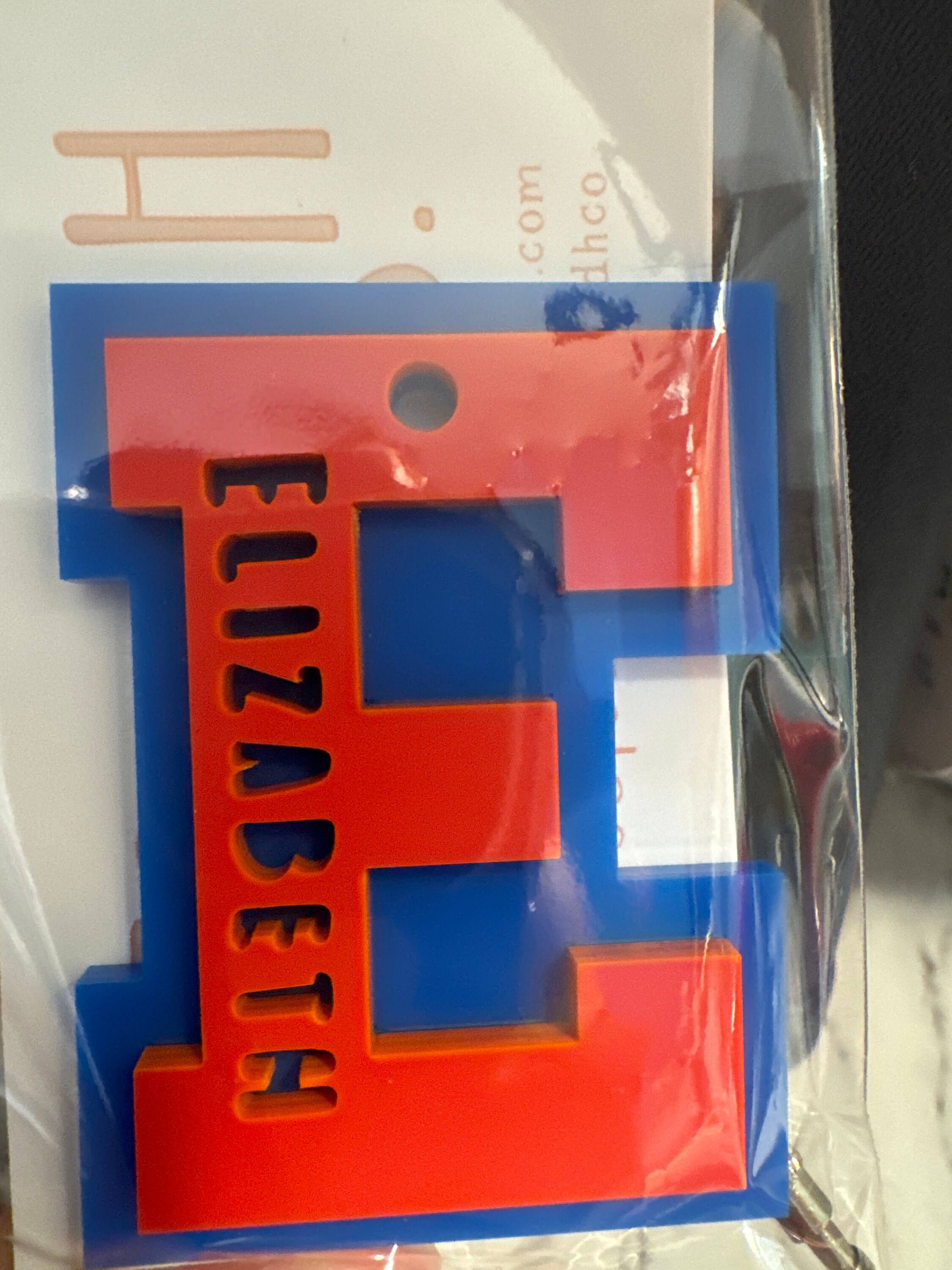 Varsity Letter Tag Bag Tag Acrylic Bag Tag Keychain