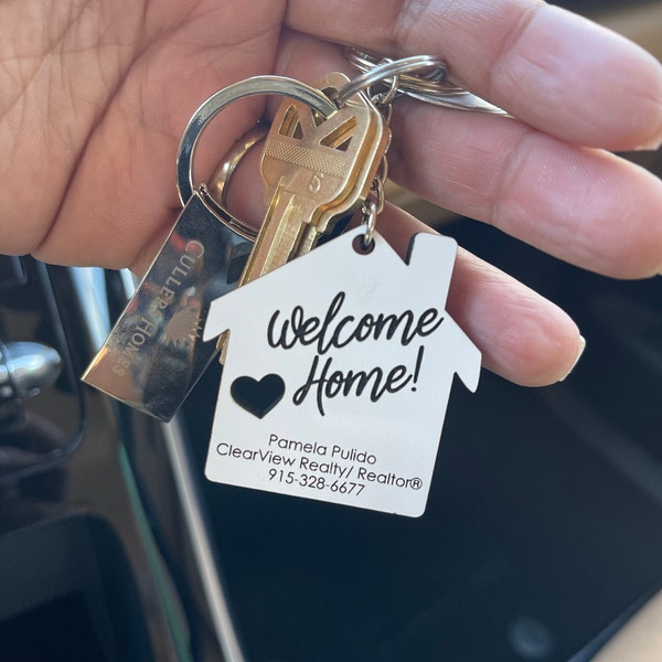 BULK - Welcome Home Keychain Closing Gift - Etsy