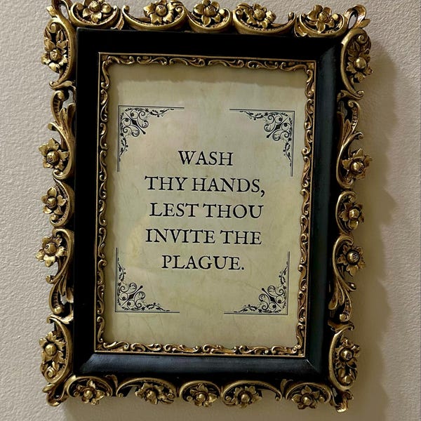 Funny Bathroom Art Print Toilet Humor Decor Classical Vintage Style ...