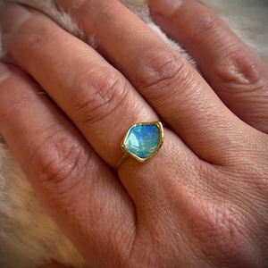 Customer photo from Alicia, Raw Australian Opal Ring