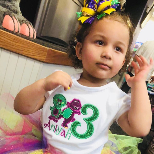 Personalized Barney And Baby Bop Birthday Shirt Etsy Personalized Barney And Baby Bop Birthday Shirt Etsy