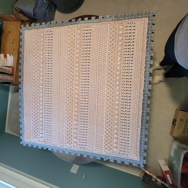 Easy Crochet Modern Blanket Pattern: Video Tutorial + Chart, 9 Sizes ...