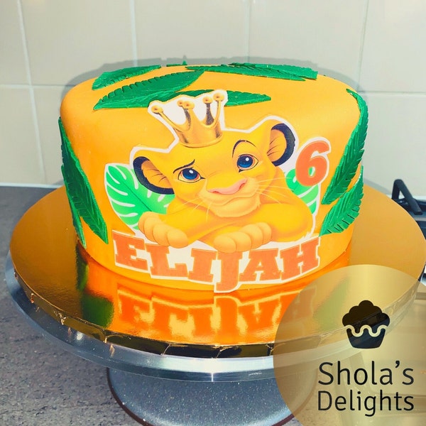Printable Lion King Cake Topper, Cake Topper for Kids Safari Party Lion ...