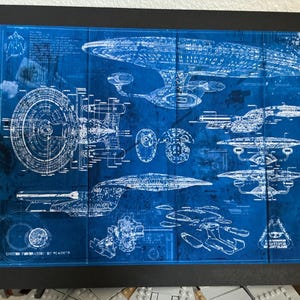 スタートレック エンタープライズ USS 1701-D 設計図アートプリント