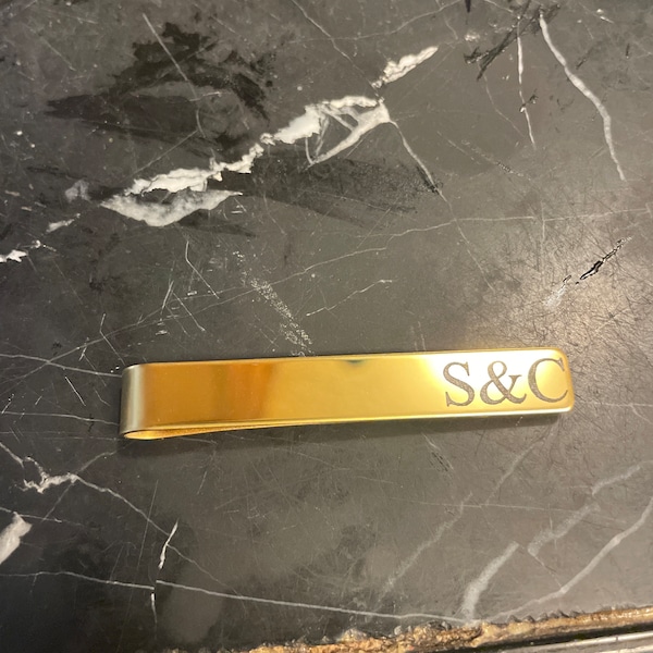 Mountain Tie Bar - Tie Clip - Hand Stamped Tie Clip - Graduation