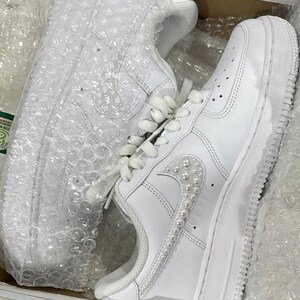 Pearl Women Nike Air Force 1 Low Shoes Bedazzled Nike Bling - Etsy