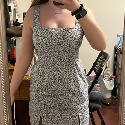 90s Mini Dress Pattern Side Slit Dress Tutorial Retro Dress Pattern