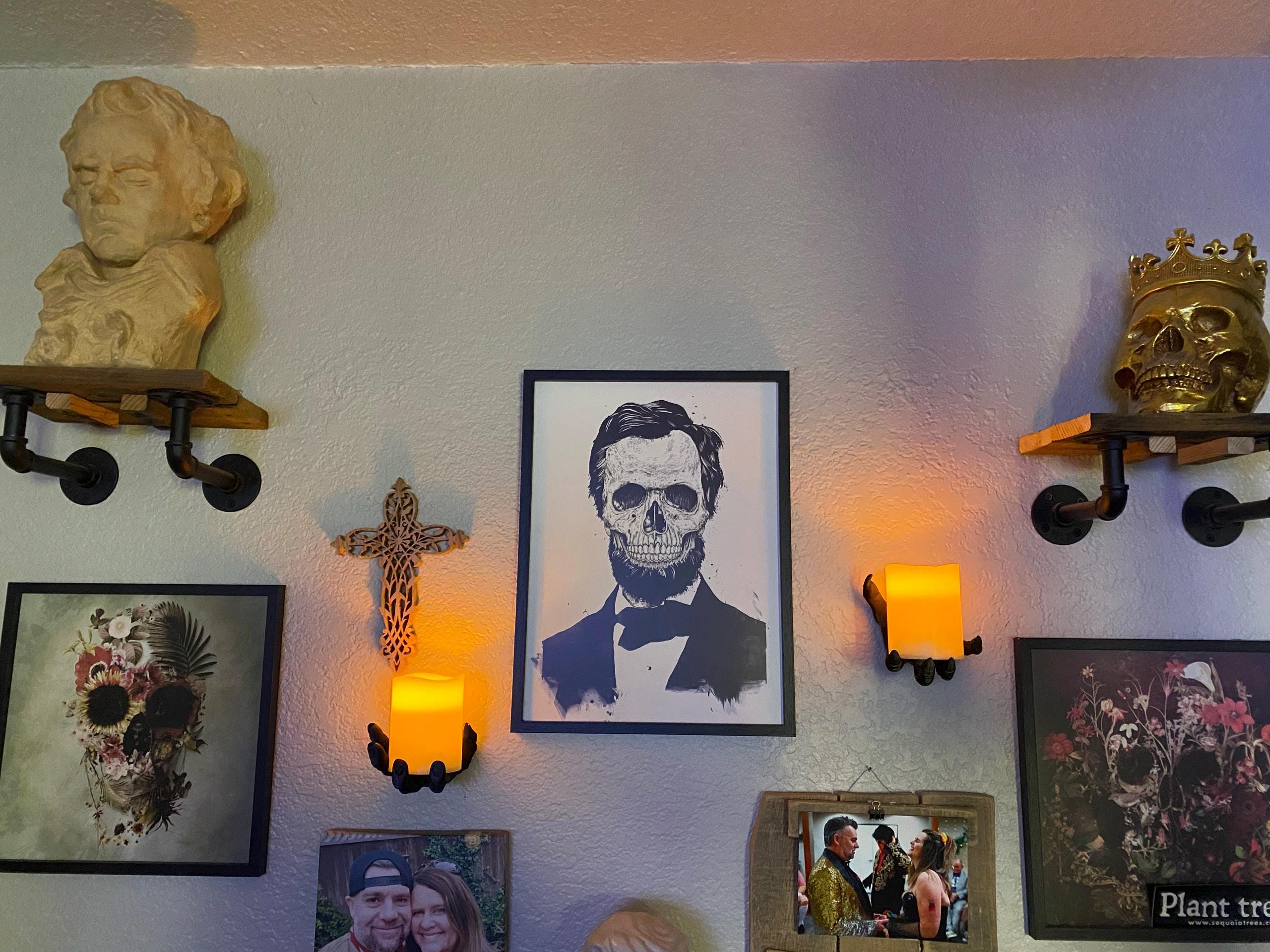 Creepy Hands Wall Candles | Spooky LED Candles for Halloween Wall Decor | Candle Included | Wall Lights | Wall Lamps