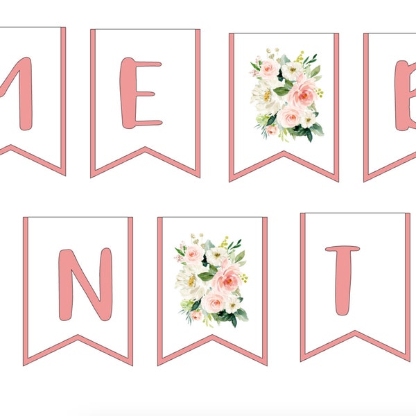 Girl Nursery Blush Pink Watercolor Floral Bouquets, Watercolor Floral ...