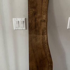 Rustic Raw Edge Fireplace Mantel with sturdy hidden brackets, Custom Made to Order, bespoke 5ft, 6ft, 7ft,  or Custom size Wall Mount Mantle