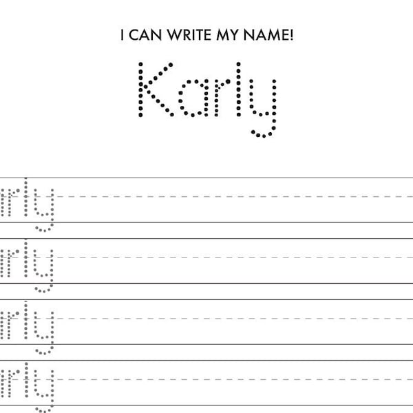 Custom Name Tracing Sheet, Handwriting Practice, Name Writing, Name ...