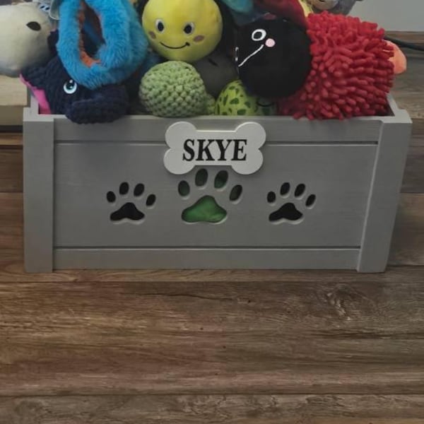 Personalised Toy Box With Lid | Dog Box | Gift Box | Dog Crate | Dog ... - Boxy Dog Crate Toys