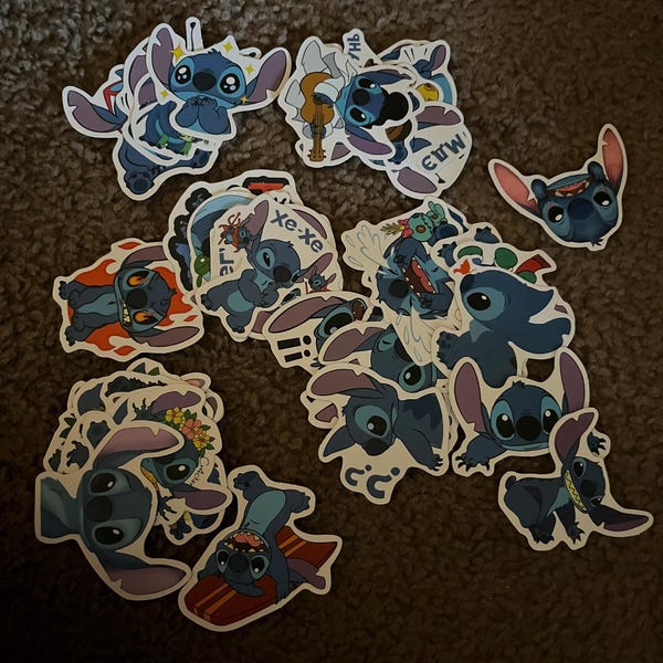 STITCH Stickers Pack, Stickers, Kawaii Sticker, Laptop Stickers, Kids ...